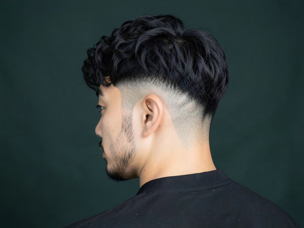 Man with a layered burst fade