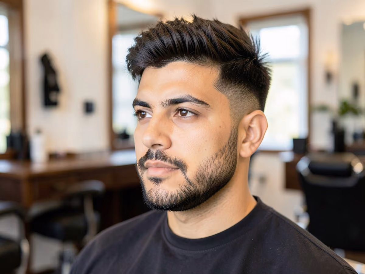 Man with a layered fluffy hair