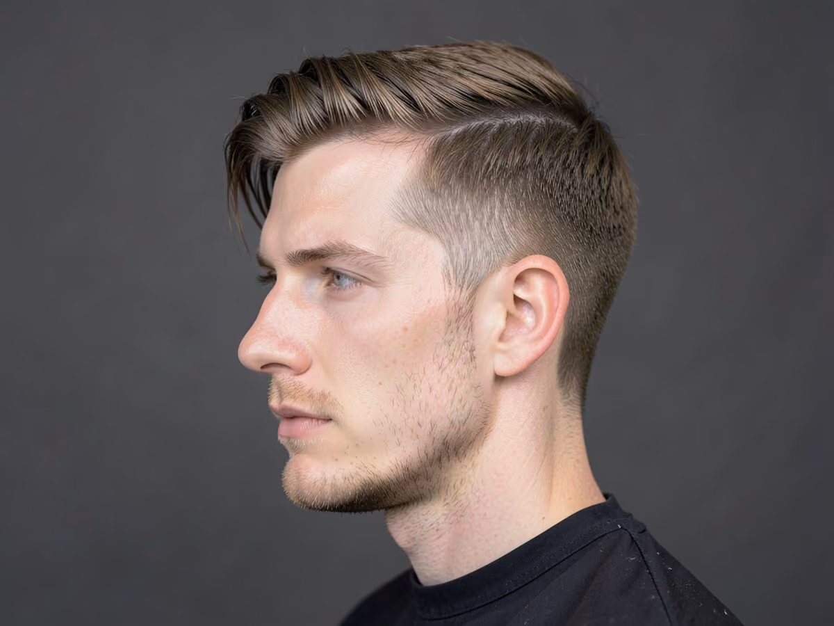Man with a layered haircut for square face