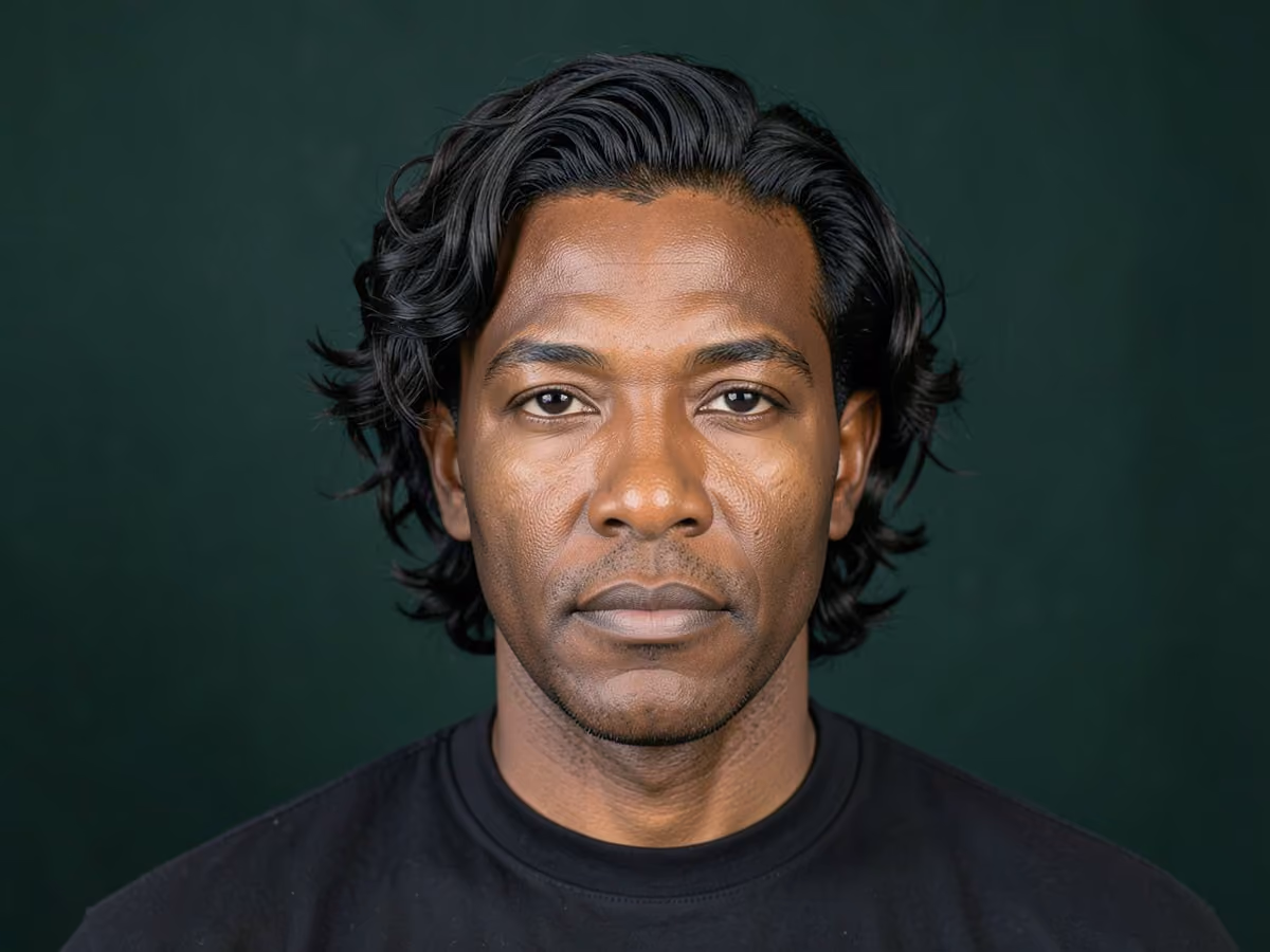 Man with a wavy layered haircut