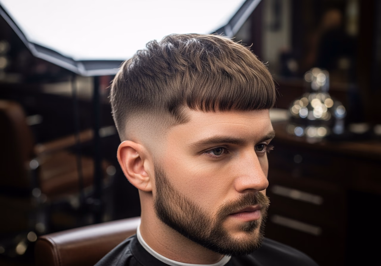 Short Sides Wide Rounded Top hairstyle for men 2026 — haircuts for long faces variation, best for long faces + all hair types, modern barbering by Master Stylist Jessica Hamilton