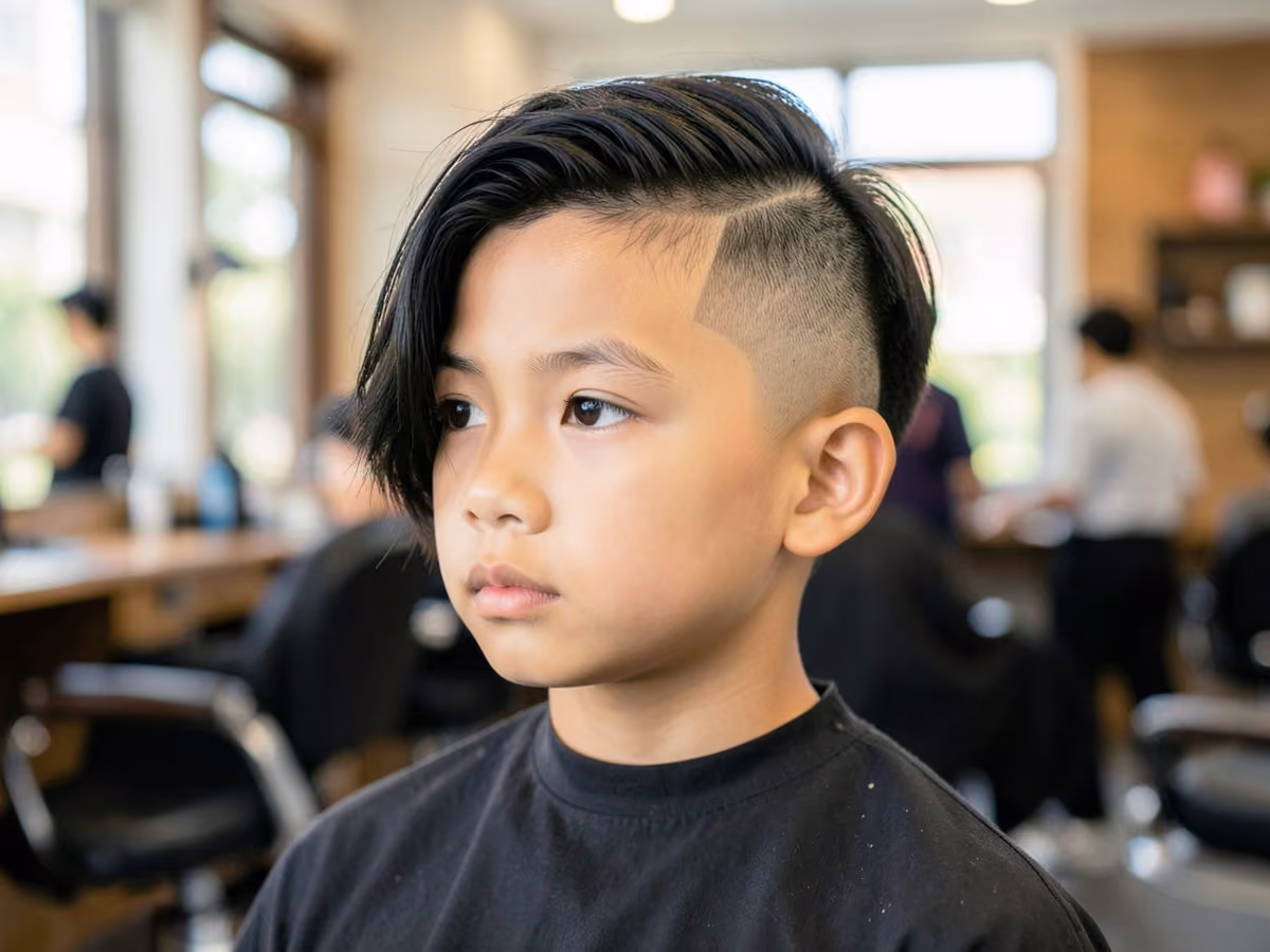 Boy with a boys undercut