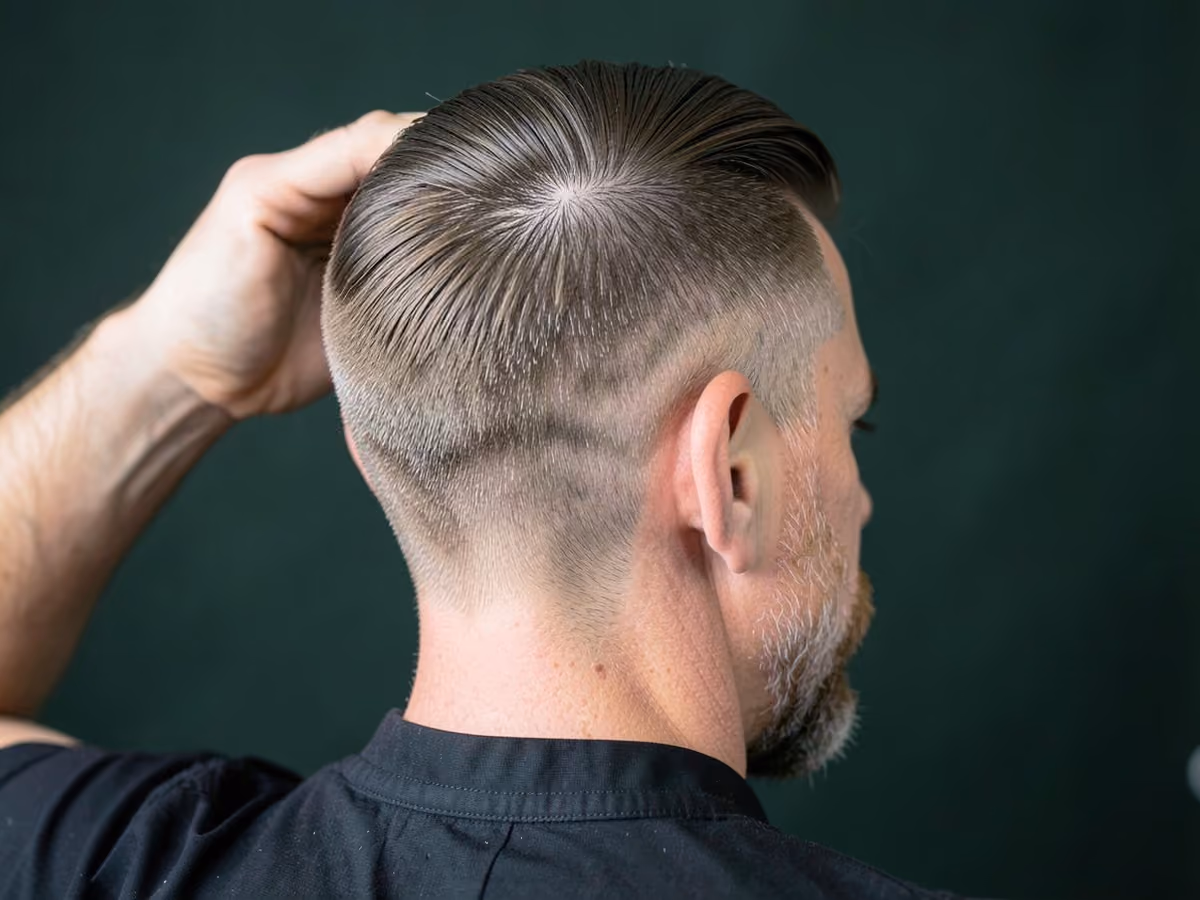 Man with a low maintenance brush back