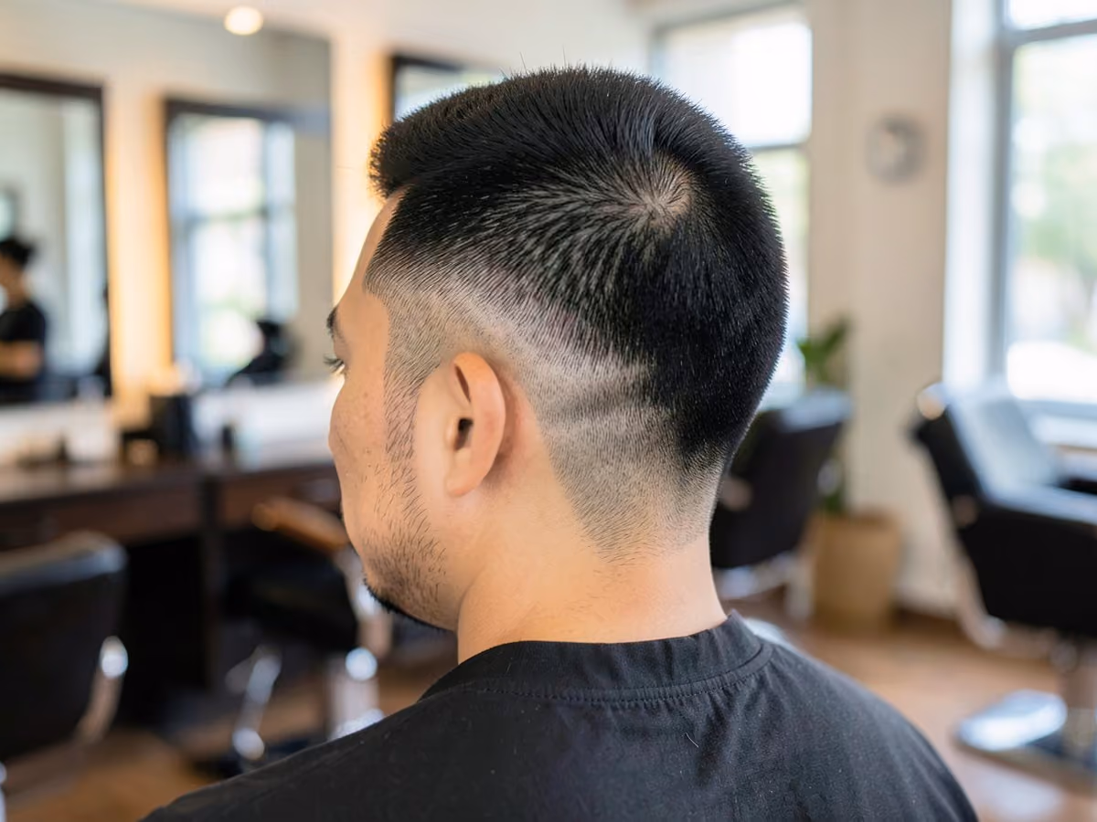 Man with a low maintenance business haircut