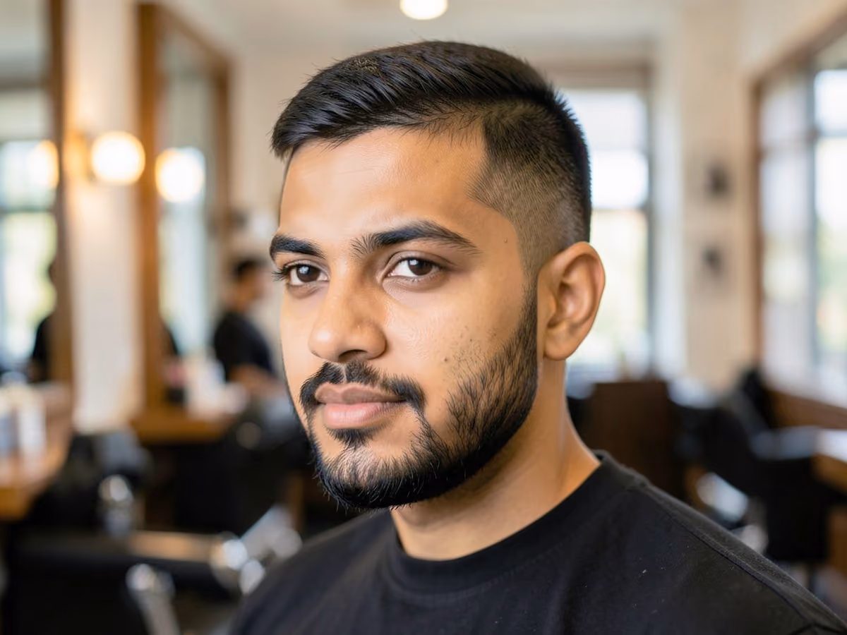 Man with a low maintenance crew cut