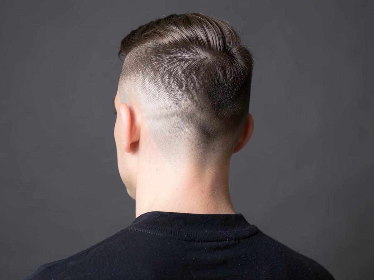 Man with a low maintenance haircut for round faces