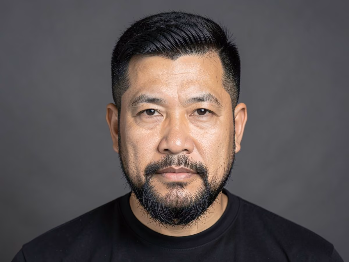 Man with a low maintenance haircut for thick hair