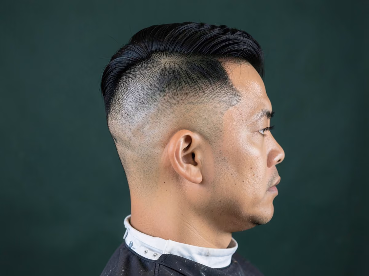Man with a low maintenance side part