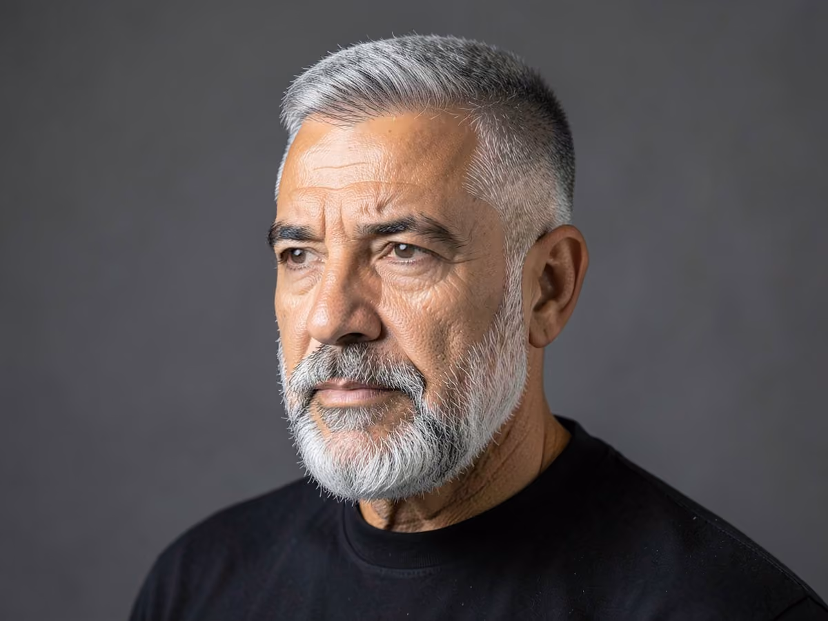 Man with a low maintenance taper haircut