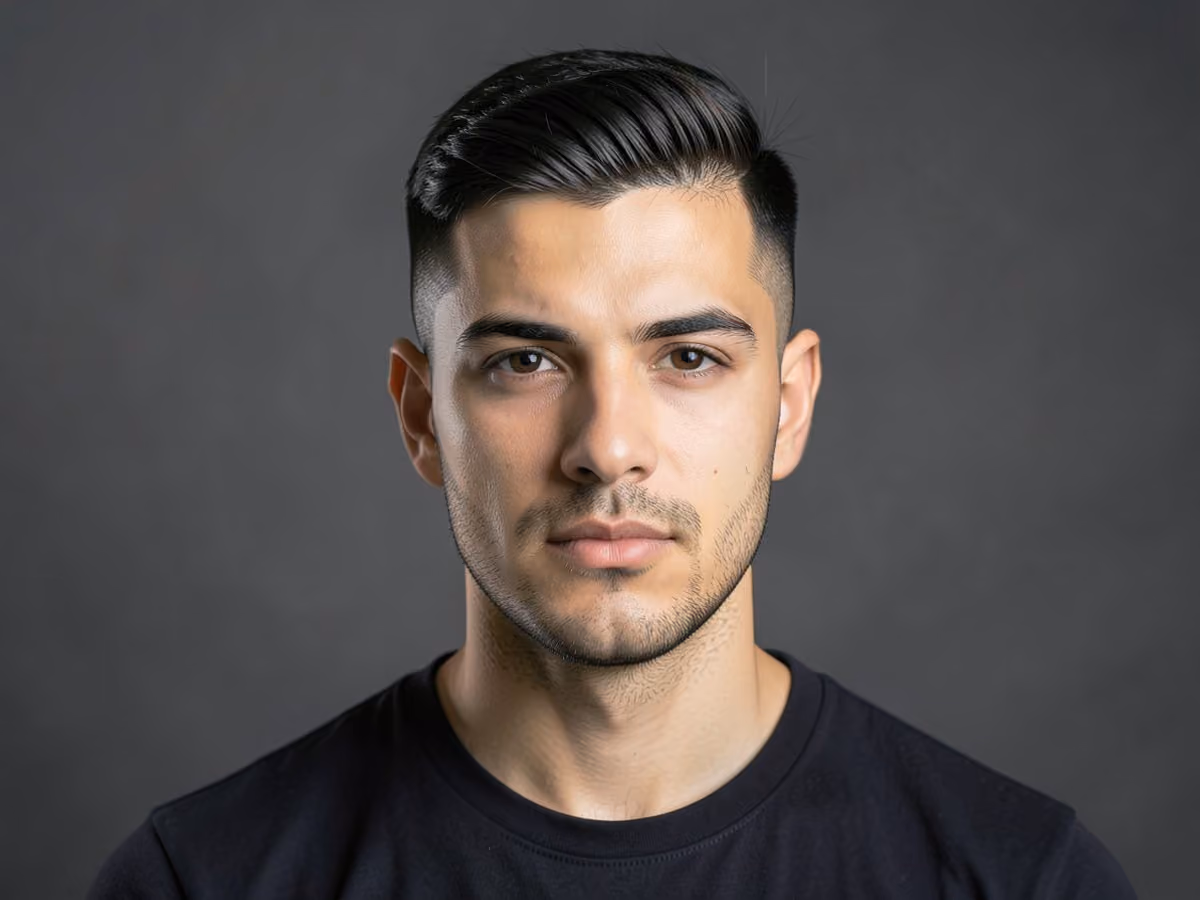 Man with a low maintenance travel haircut