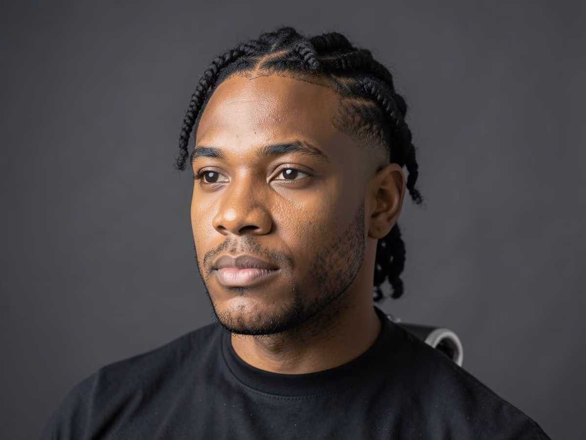 Man with a low maintenance twists haircut