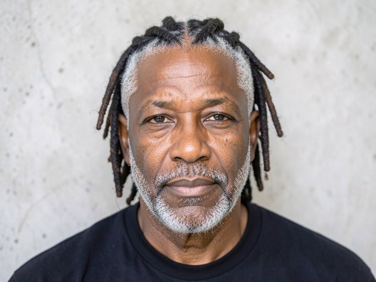 Man with a low skin fade dreads