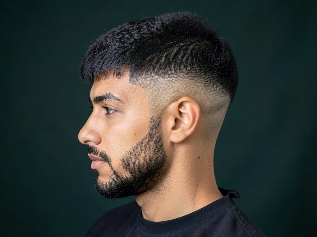 Man with a low skin fade french crop