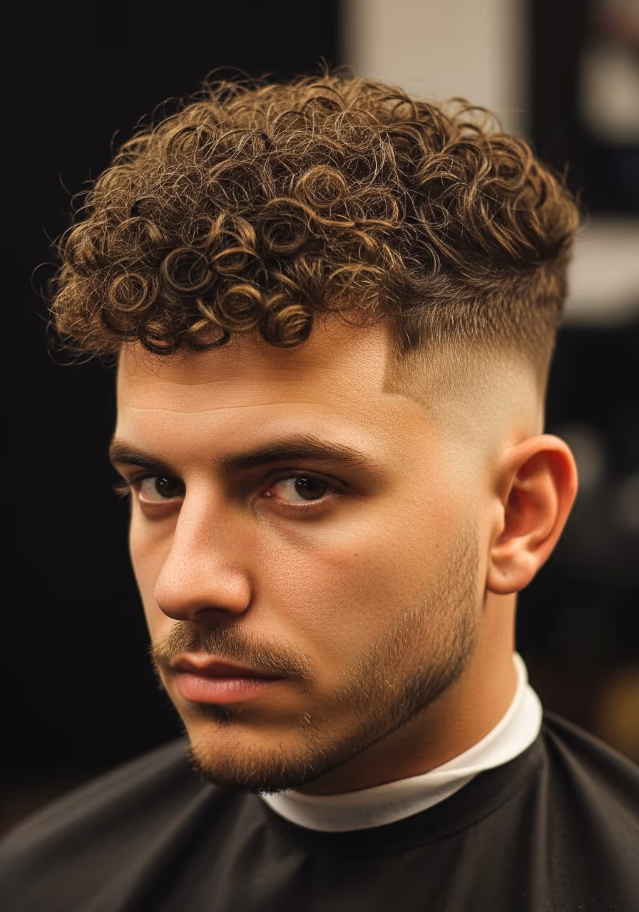 Broccoli Style with Low Taper Fade hairstyle for men 2026 — low taper fade variation, best for round/diamond faces + coily/curly hair (bold personalities), modern barbering by Master Stylist Jessica Hamilton