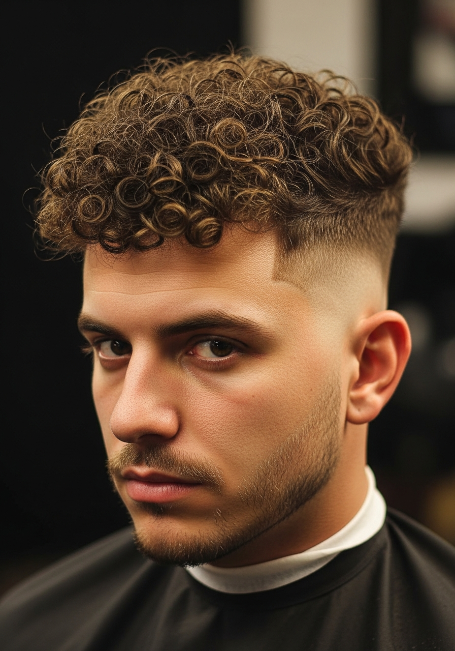 Broccoli Style Low Taper Fade 2026 - Dense Fluffy Curls Low Taper Haircut