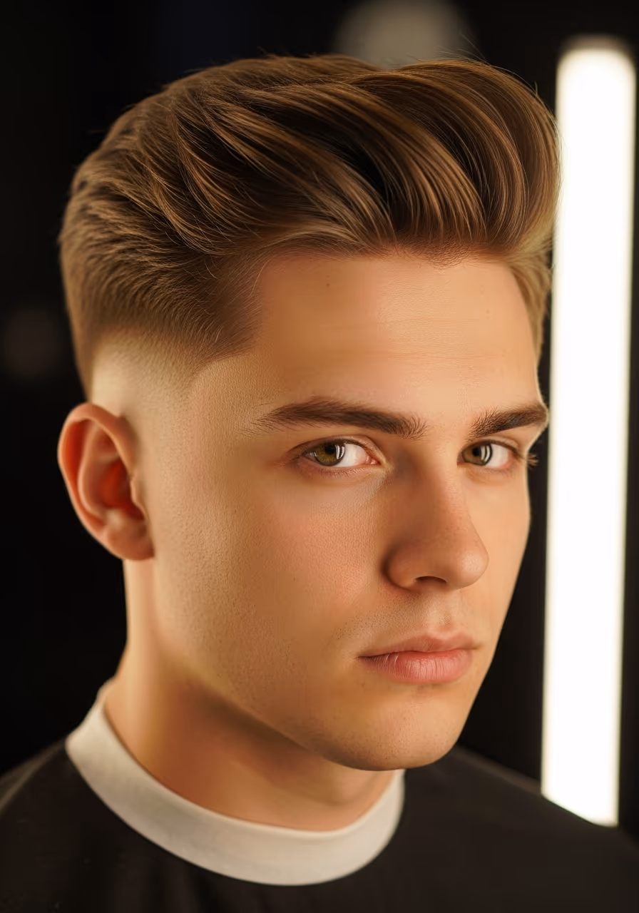 Low Taper Blowout hairstyle for men 2026 — low taper fade variation, best for oval, round, heart faces + teens, modern barbering by Master Stylist Jessica Hamilton