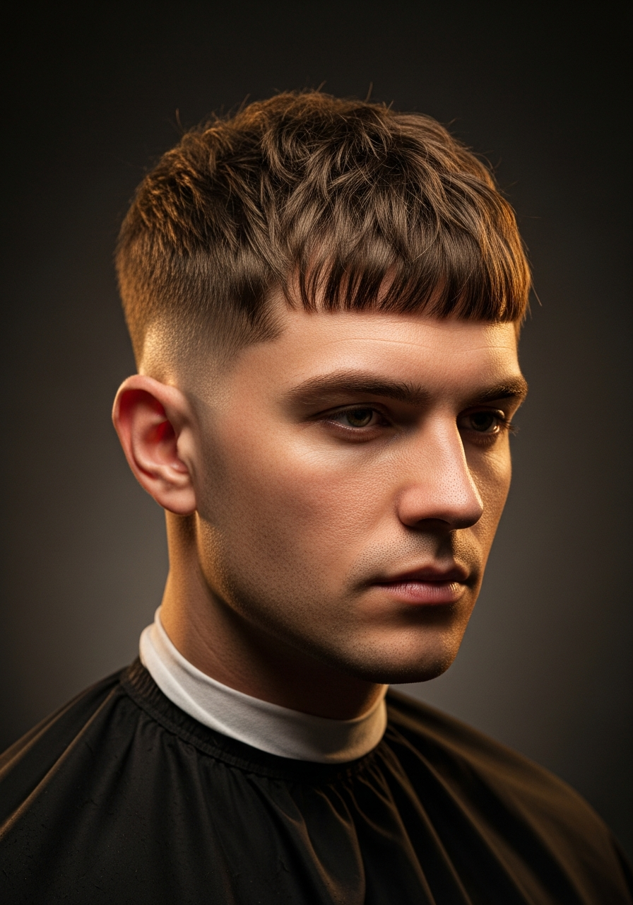 Low Taper Edgar Haircut 2026 - Crisp Choppy Fringe Low Taper Fade