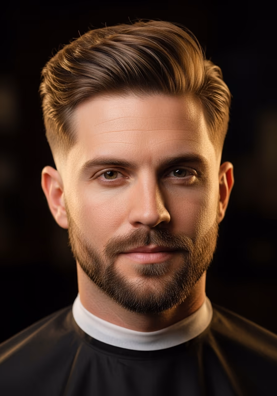 Low Taper Haircut hairstyle for men 2026 — low taper fade variation, best for oval, diamond, triangle faces + straight/wavy hair, modern barbering by Master Stylist Jessica Hamilton