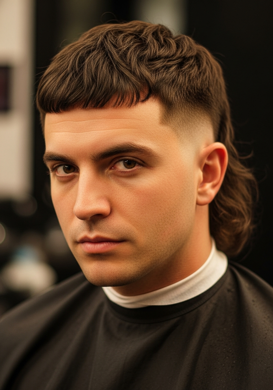 Low Taper Mullet Hairstyle 2026 - Retro Modern Low Taper Fade with Longer Back