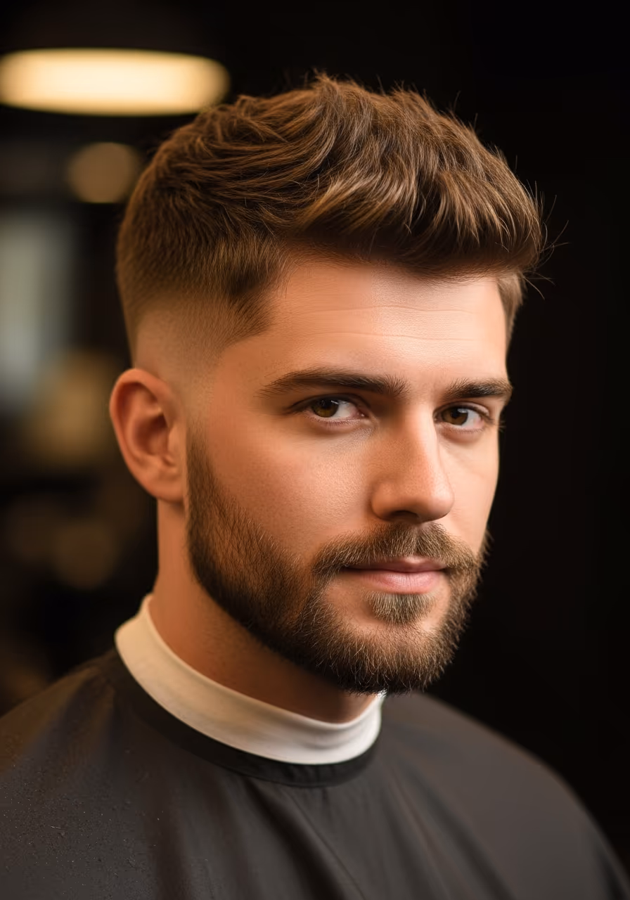 Low Taper Textured Crop hairstyle for men 2026 — low taper fade variation, best for square, diamond faces + wavy/thick hair, modern barbering by Master Stylist Jessica Hamilton