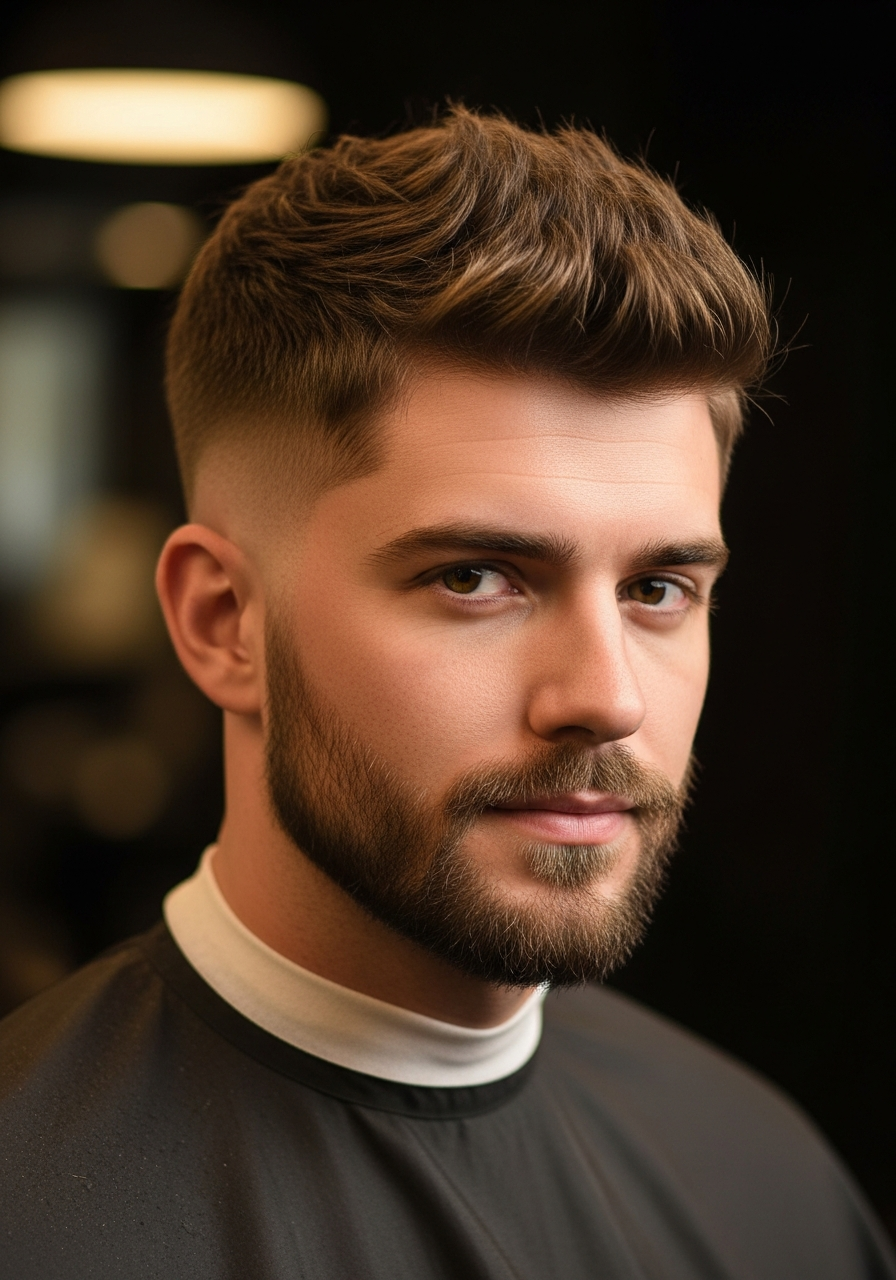 Low Taper Textured Crop 2026 - Choppy Textured Low Taper Fade for Square and Diamond Faces