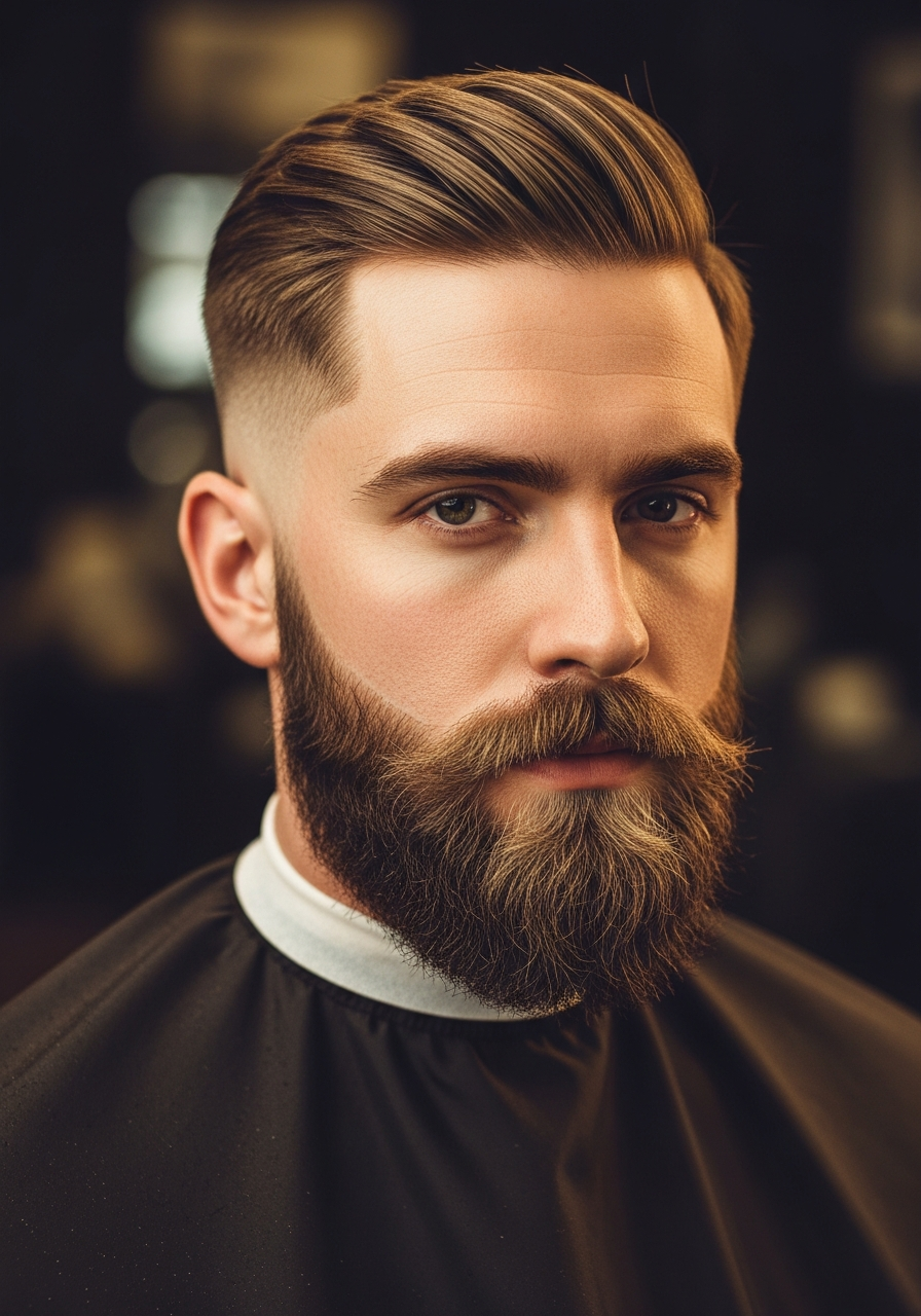 Low Taper Fade with Beard 2026 - Seamless Beard Blend Low Taper Hairstyle