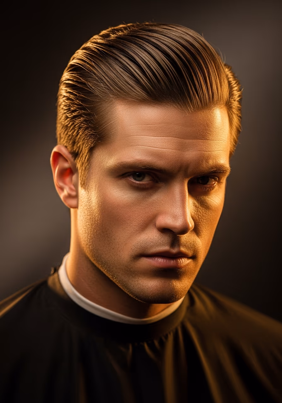 Slick Back Low Taper hairstyle for men 2026 — low taper fade variation, best for heart faces + straight hair, modern barbering by Master Stylist Jessica Hamilton