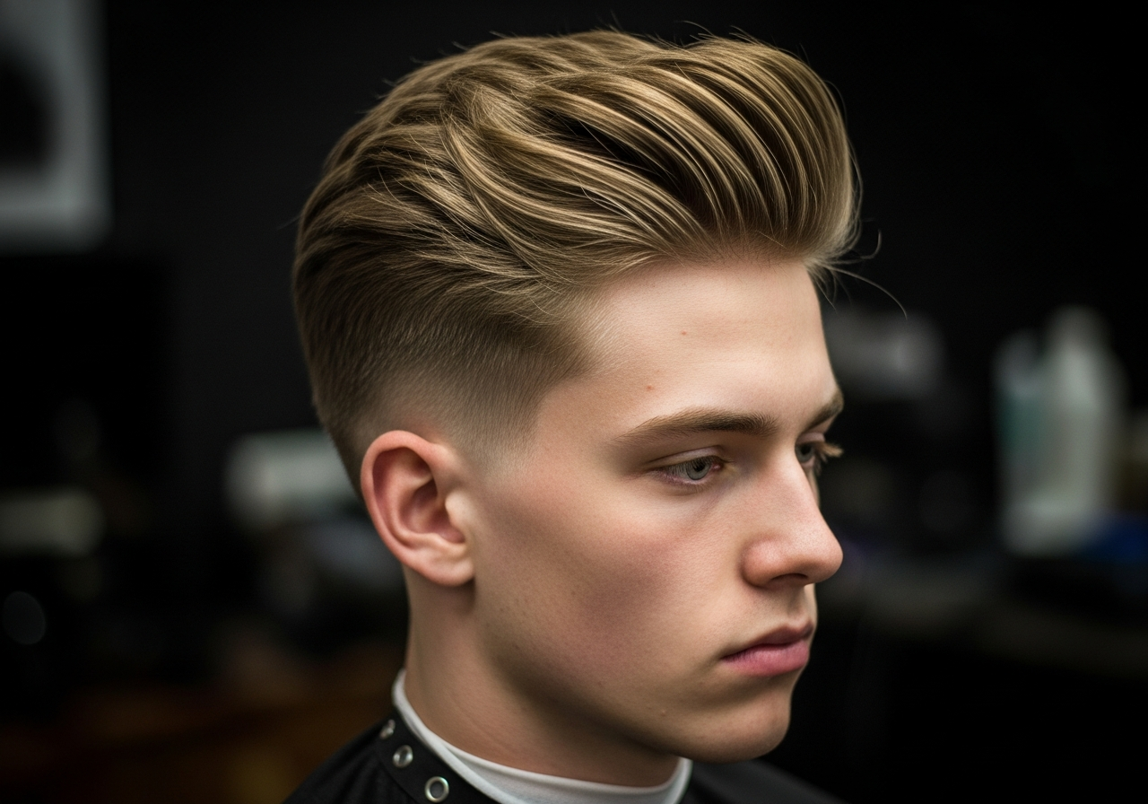 Men's Blowout Medium Length Hairstyle 2026 - Voluminous medium blowout with rounded shape