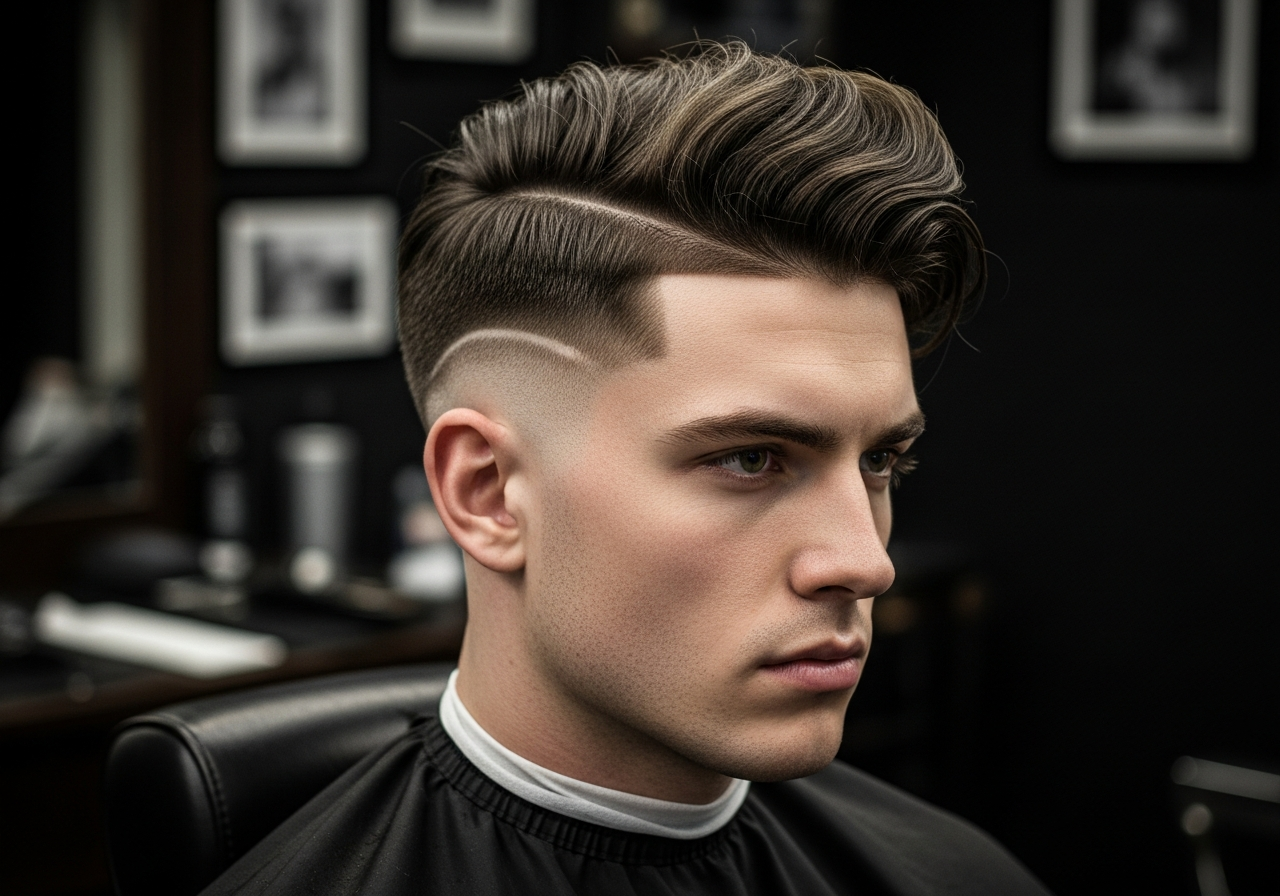 Men's Hybrid Medium Undercut Fade Hairstyle 2026 - Medium top with strong undercut and fade contrast