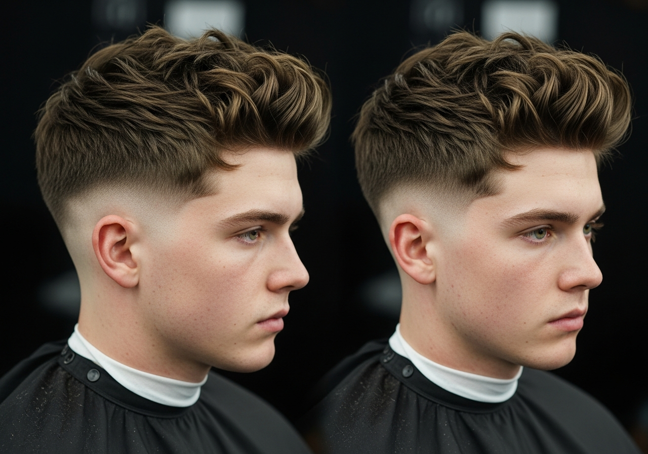 Men's Textured Crop Medium Length Hairstyle 2026 - Choppy textured medium top with forward fringe