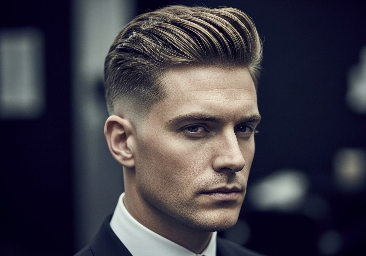 Classic Medium Taper Fade Hairstyle 2026 - Clean Temple Taper for Oval and Square Faces