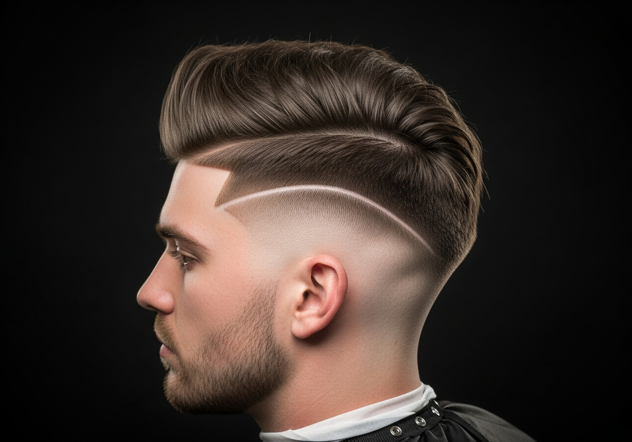 Disconnected Medium Taper Fade 2026 - Bold Contrast Temple Taper Haircut