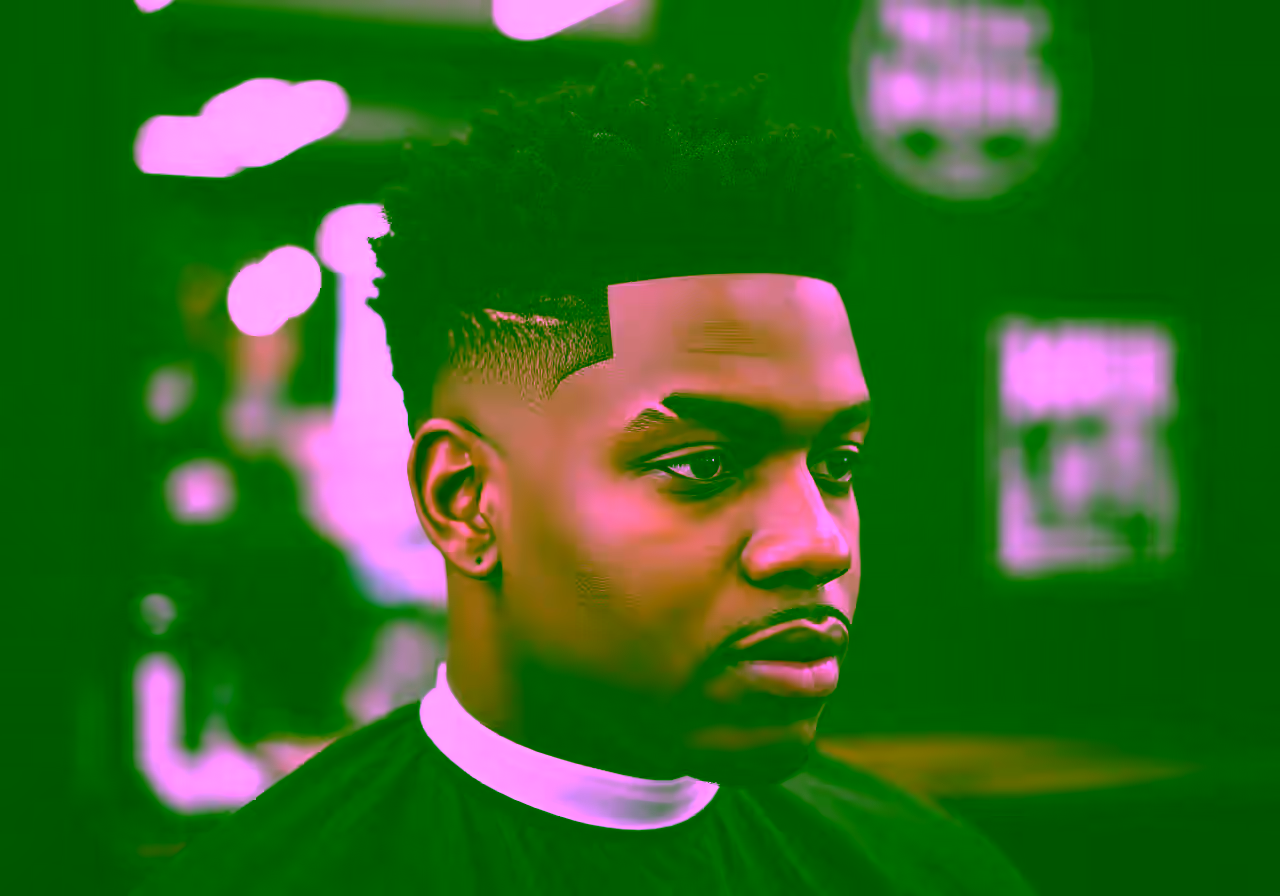 Mid Taper Black Male hairstyle for men 2026 — medium taper fade variation, best for oval, square, heart faces + curly/coily hair, modern barbering by Master Stylist Jessica Hamilton