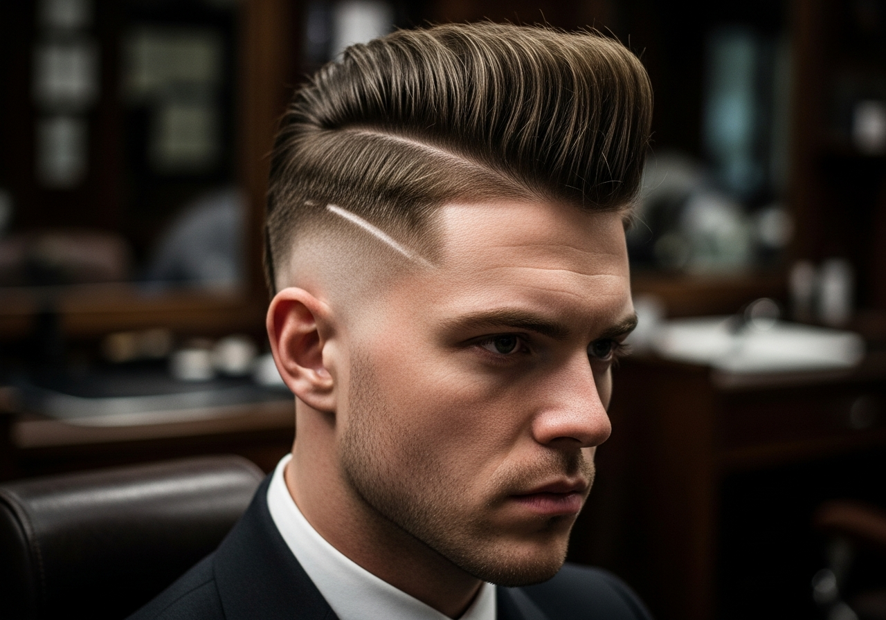 Mid Taper Fade Faux Hawk 2026 - Central Height with Temple Taper Sides