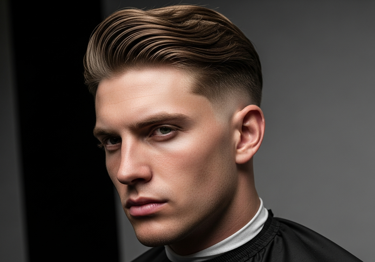 Medium Taper Fade Straight Hair 2026 - Sleek Temple Taper with Straight Top