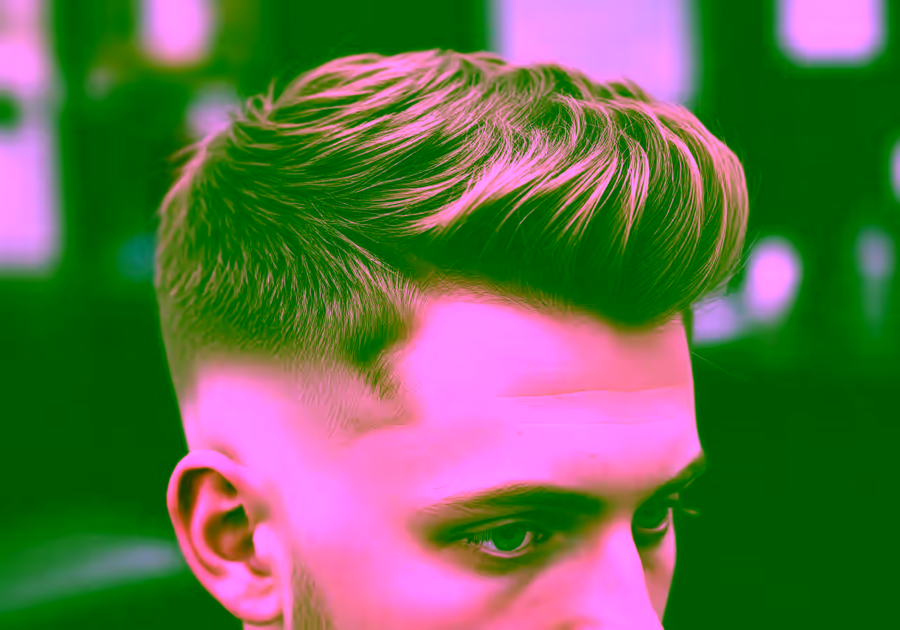Mid Taper Fluffy Hair hairstyle for men 2026 — medium taper fade variation, best for fine/thin hair + boys/teens (all faces), modern barbering by Master Stylist Jessica Hamilton