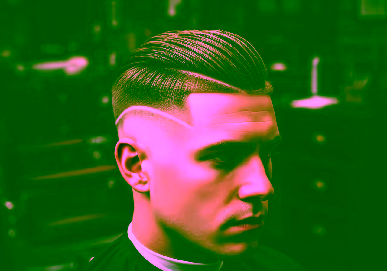 Mid Taper Hard Part hairstyle for men 2026 — medium taper fade variation, best for professional yet bold looks + straight hair, modern barbering by Master Stylist Jessica Hamilton