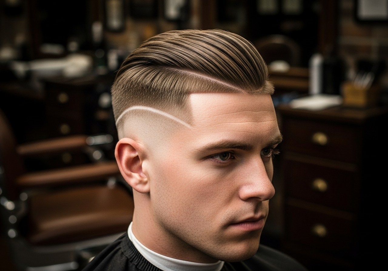 Medium Taper Hard Part 2026 - Sharp Defined Part Temple Taper Fade