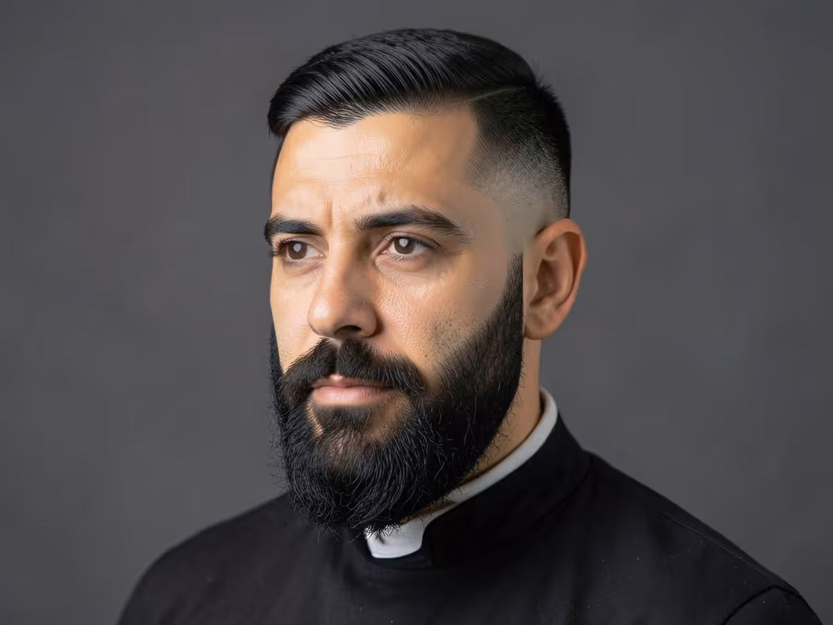 Man with a classic mid taper fade