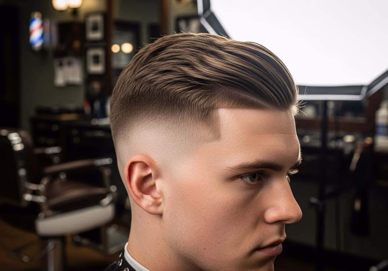 Disconnected Undercut hairstyle for men 2026 — haircuts for round faces variation, best for round faces + straight or wavy hair. bold personalities, modern barbering by Master Stylist Jessica Hamilton