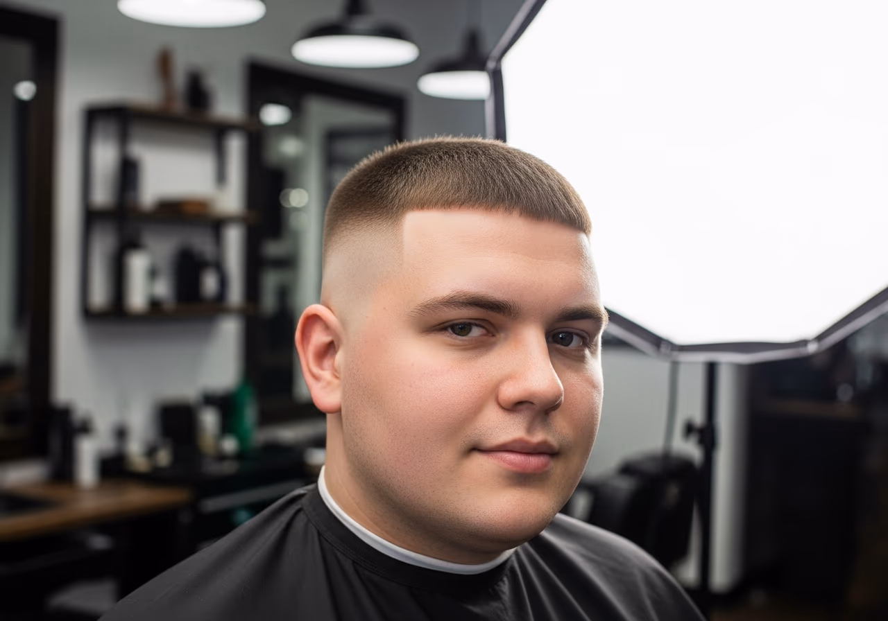 High & Tight Fade hairstyle for men 2026 — haircuts for round faces variation, best for round faces + all hair types. works especially well for thicker hair, modern barbering by Master Stylist Jessica Hamilton