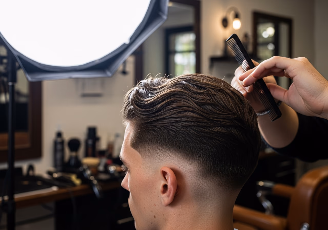 Wavy Undercut hairstyle for men 2026 — haircuts for round faces variation, best for round faces + wavy (2b–3a) hair, modern barbering by Master Stylist Jessica Hamilton