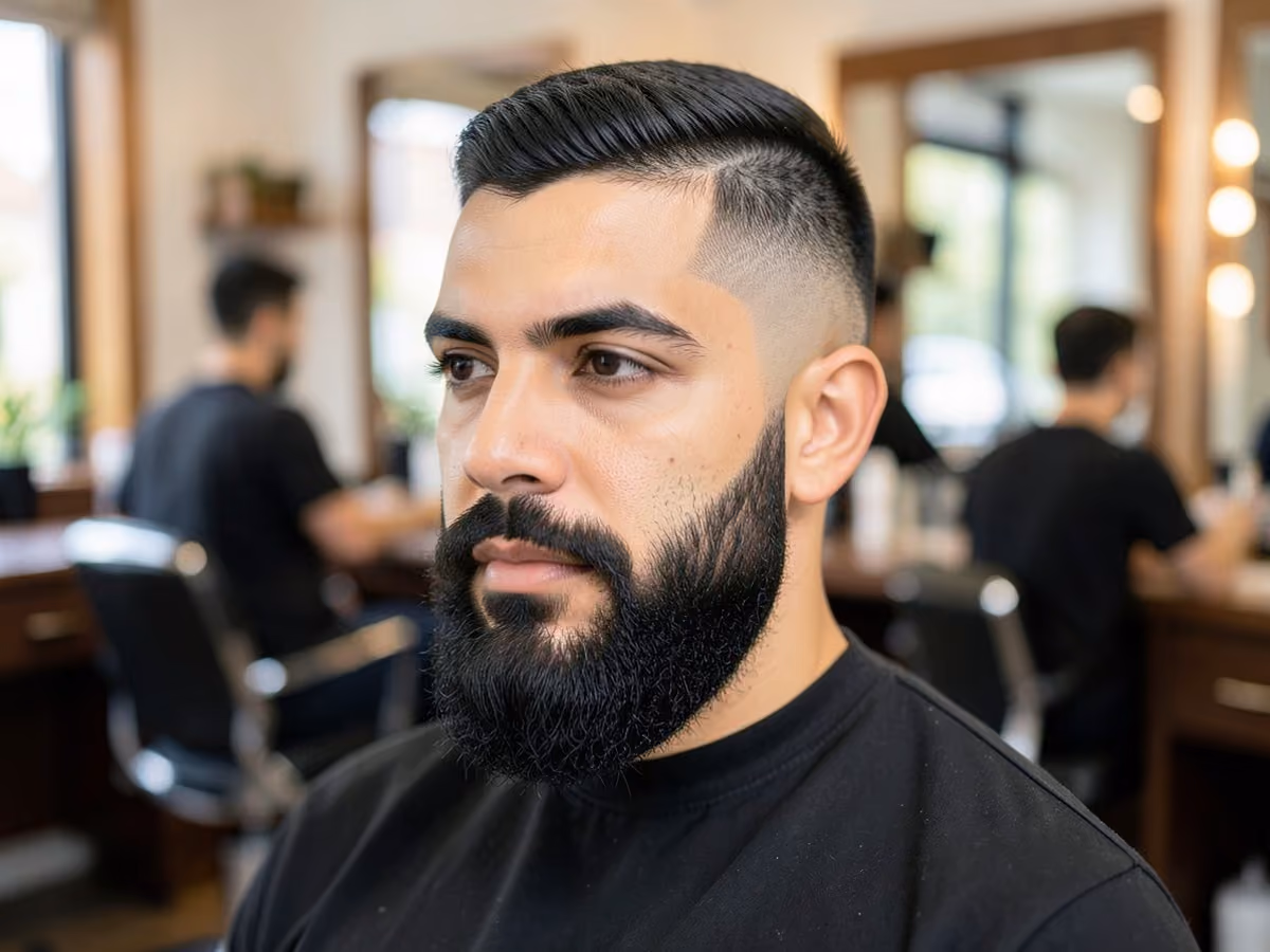 Man with an italian beard fade