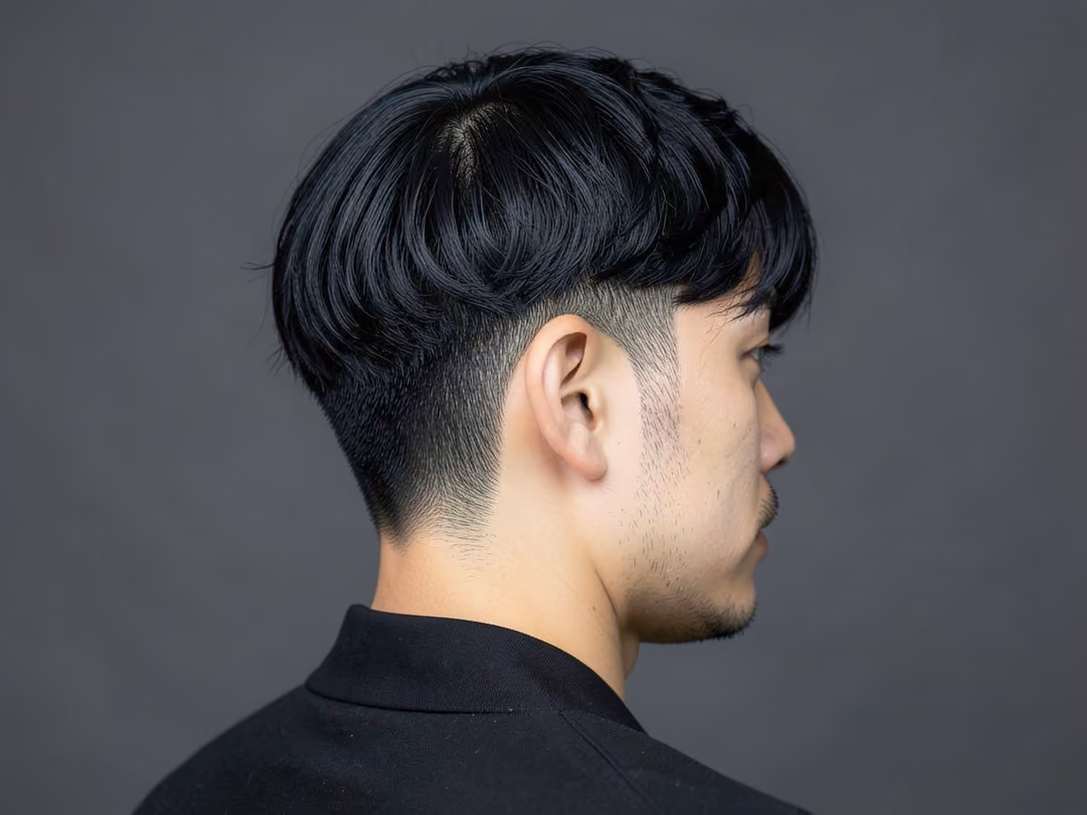 Man with a korean comma hair