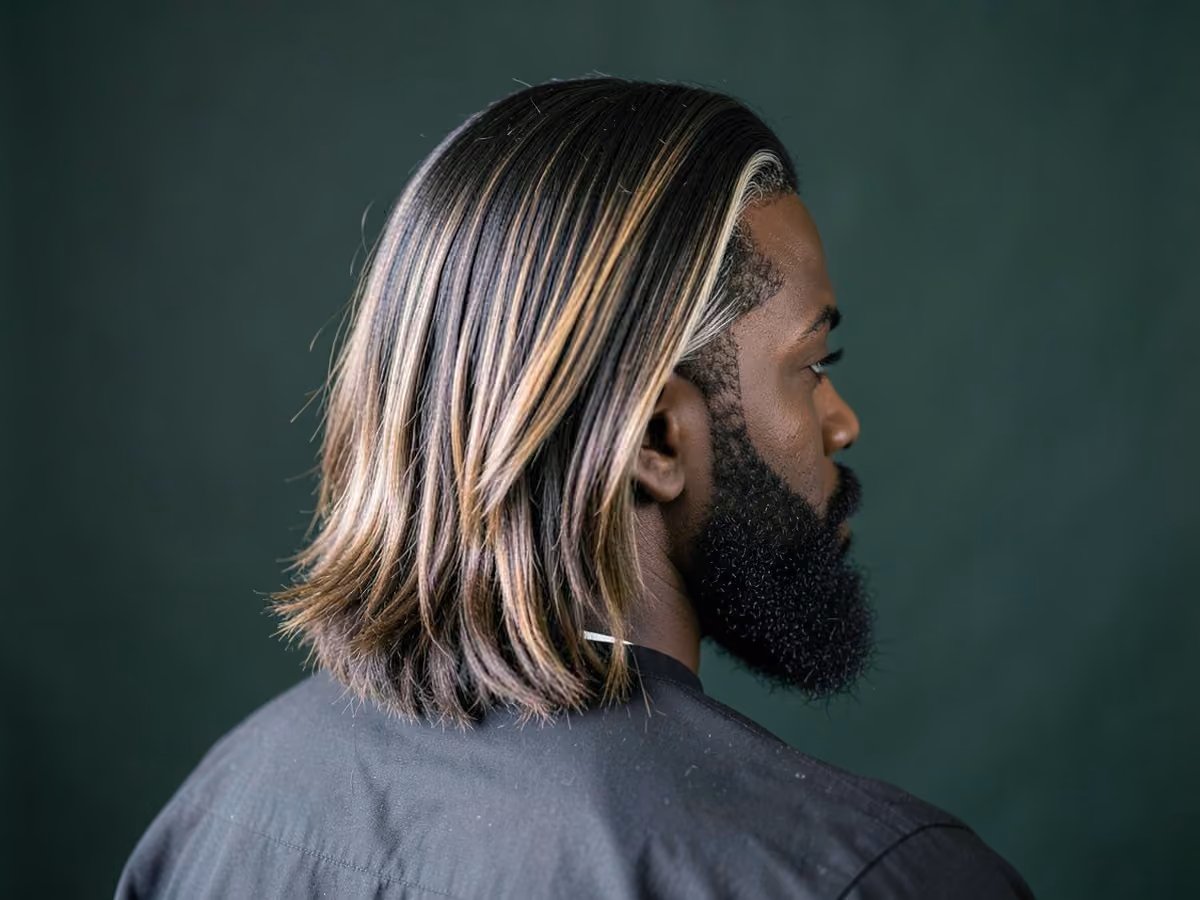 Man with a long middle part