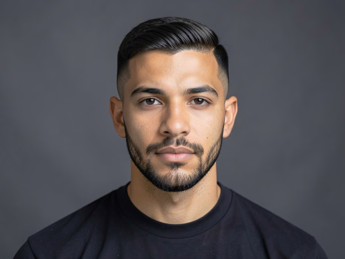 Man with an old money haircut