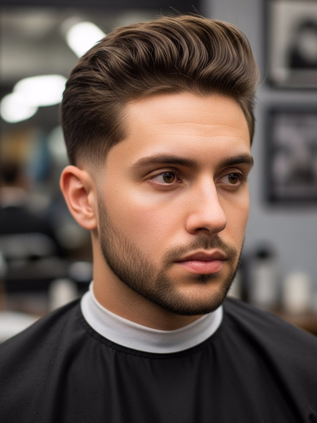 Classic Messy Quiff hairstyle for men 2026 — messy quiff variation, best for oval and oblong faces, modern barbering by Master Stylist Jessica Hamilton