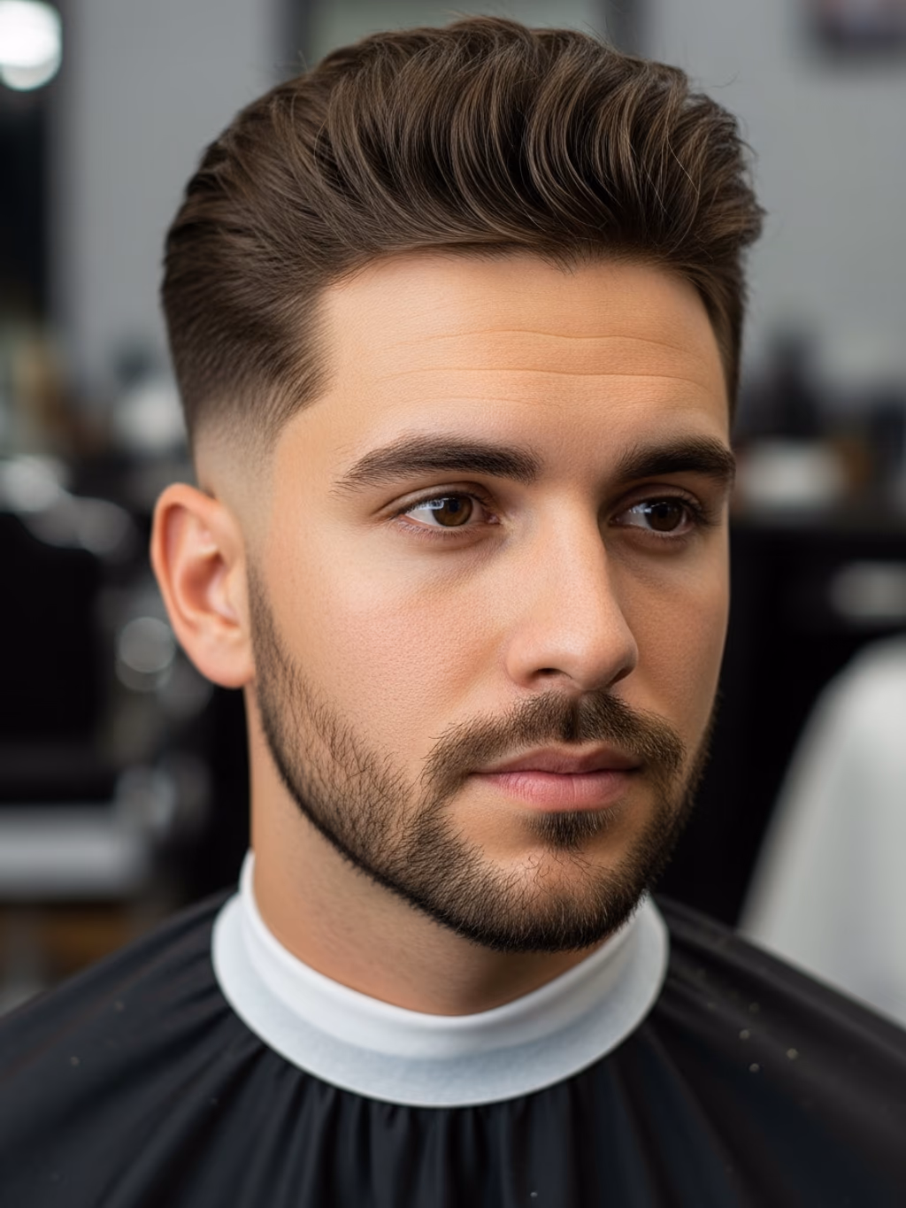 Tapered Messy Quiff hairstyle for men 2026 — messy quiff variation, best for diamond faces with prominent cheekbones, modern barbering by Master Stylist Jessica Hamilton