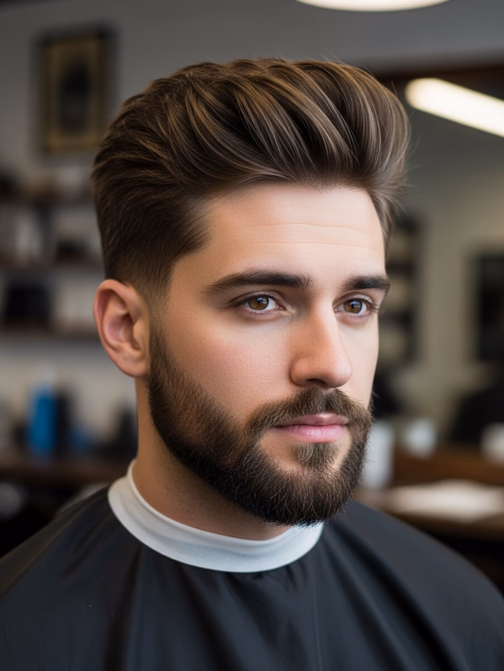 Textured Messy Quiff hairstyle for men 2026 — messy quiff variation, best for round faces seeking elongation, modern barbering by Master Stylist Jessica Hamilton