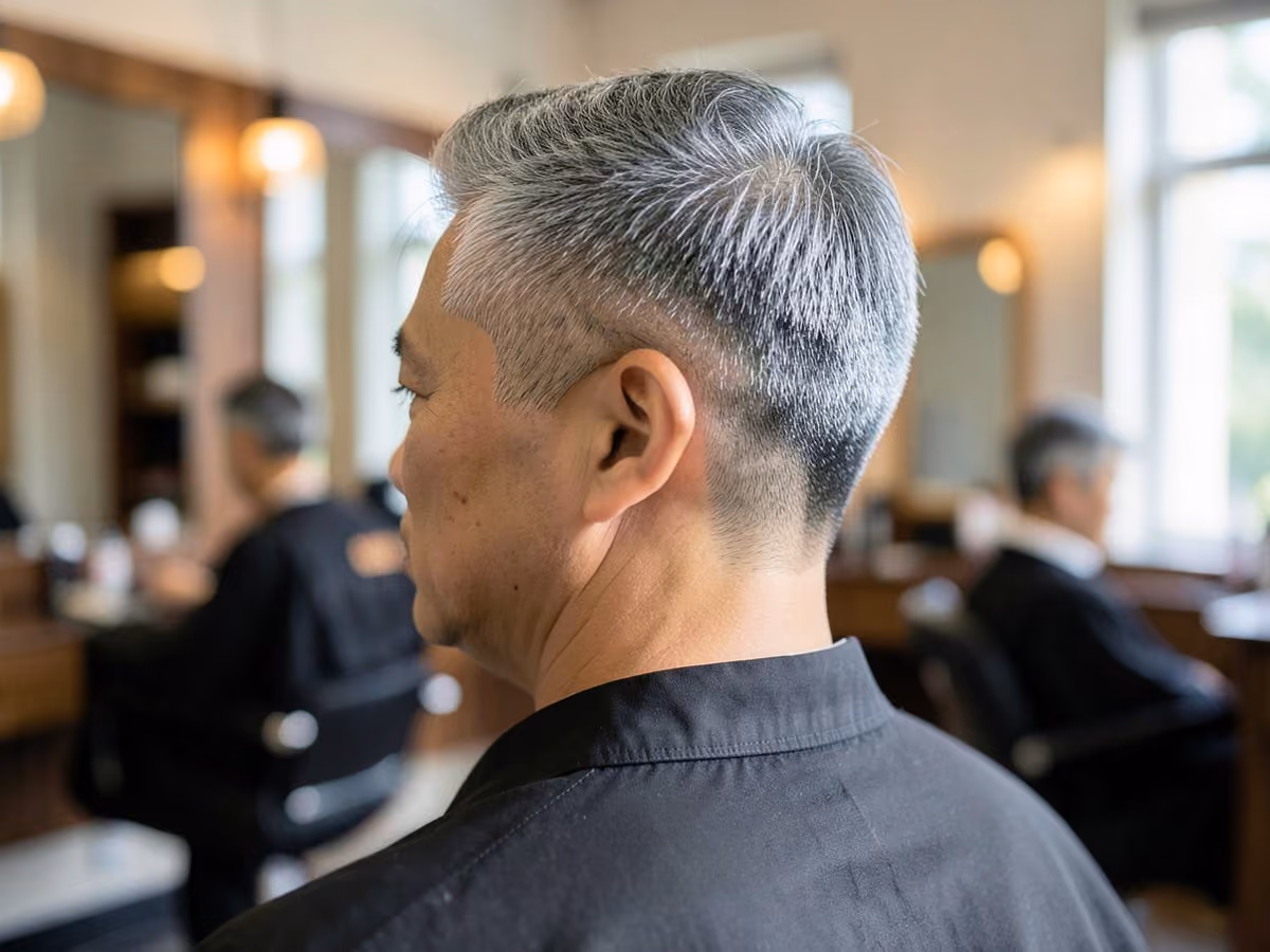 Man with a military butch cut